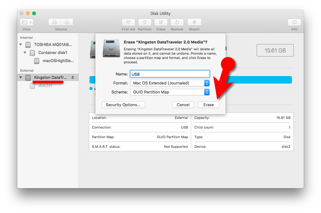 Fix erase process has failed while erasing partition for mac